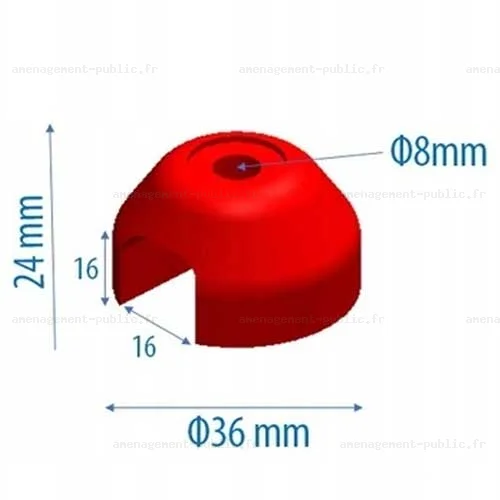 Fixation en polyamide pour corde et filet de structure de jeu